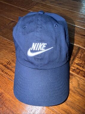 Nike Navy Unstructured Futura Wash Hat Cap, M/L, Never Worn